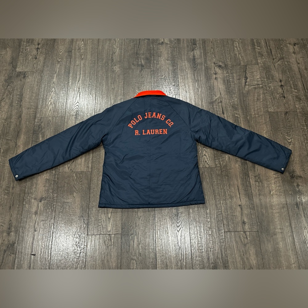 Vintage Polo Jeans Co. Ralph Lauren Men's Navy Jacket